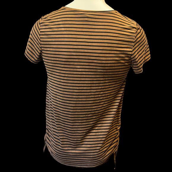 Elizabeth Blouse Stripes Womens 1X Classy Soft Stretch Classic Work Casual Shirt - Picture 4 of 6